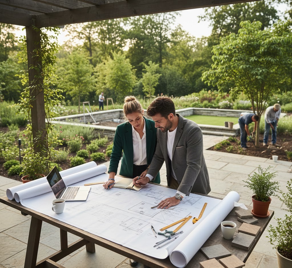 Professional landscape design process